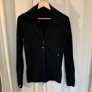 lululemon athletica Long Black Zip-Up Jacket